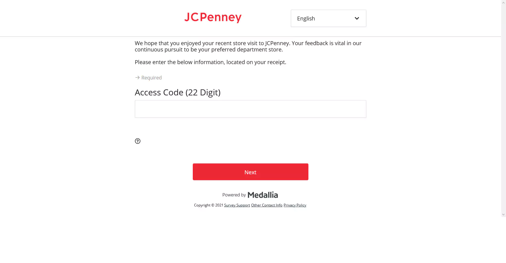JCPenney Feedback Survey 